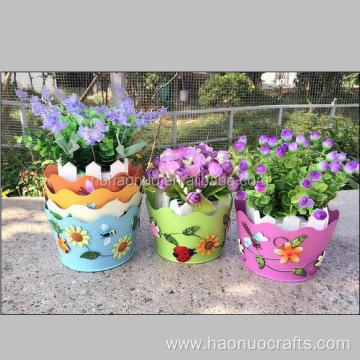 made Iron outdoor square planter flower pots